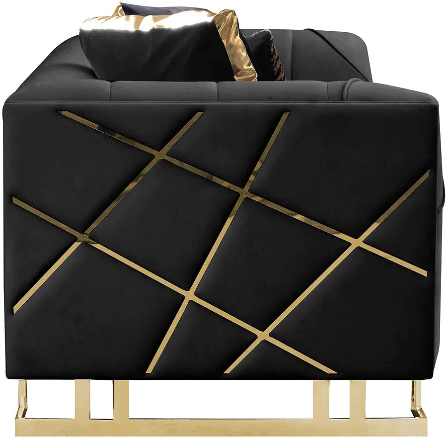 JOAO Black Luxury Sofa & Loveseat