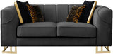 JOAO Black Luxury Sofa & Loveseat