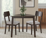 JOVI Dark Brown 3 Piece Dining Set
