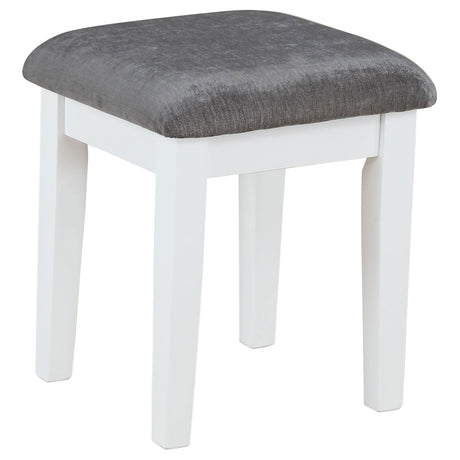 JUDY White 36" Wide LED Vanity & Stool (RTA)