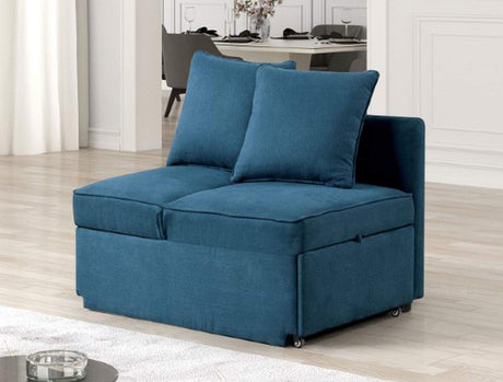 JAKE Blue 71" Wide Chaise Lounge Sofa Bed