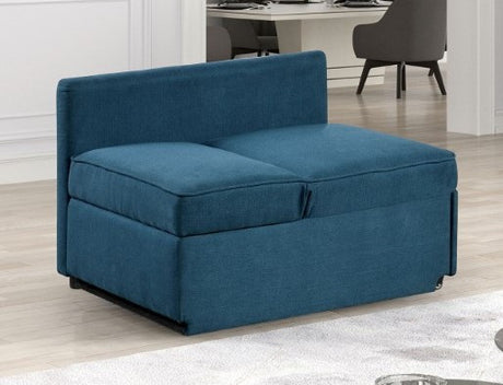 JAKE Blue 71" Wide Chaise Lounge Sofa Bed