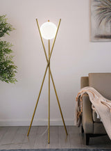 JURNEE Gold 22" x 65" Height Floor Lamp