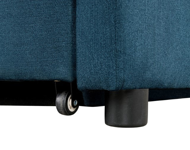 JAKE Blue 71" Wide Chaise Lounge Sofa Bed