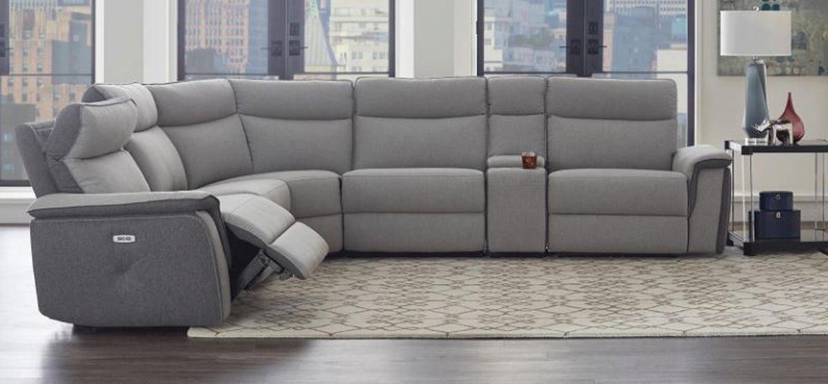 JAMIE Gray Powered Reclining Sectional