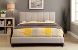 JENKINS Beige Upholstered Bed