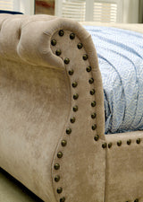 JENSEN Mocha Sleigh Bed