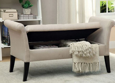 JESSICA Beige Storage Bench