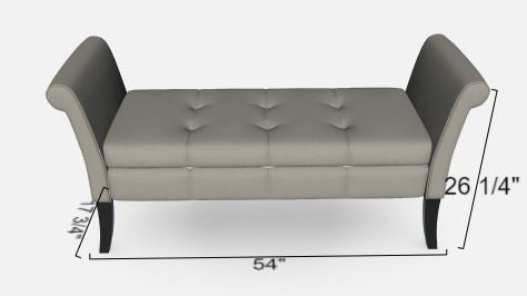 JESSICA Gray Storage Bench