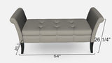 JESSICA Gray Storage Bench