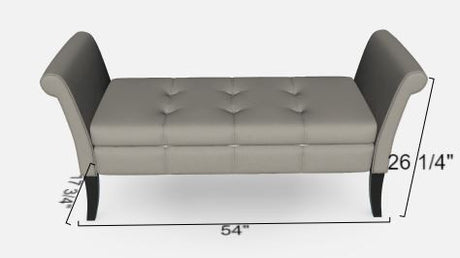 JESSICA Gray Storage Bench