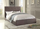 JOSY Gray Fabric Tufted Headboard Bed
