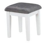 JUDY White 36" Wide LED Vanity & Stool (RTA)