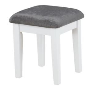 JUDY White 36" Wide LED Vanity & Stool (RTA)