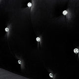 YULIETTE Black 76" Wide Loveseat