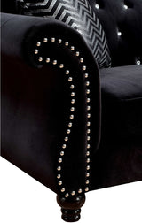 YULIETTE Black 76" Wide Loveseat