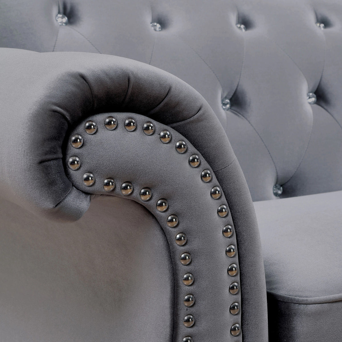 YULIETTE Gray 90" Wide Sofa