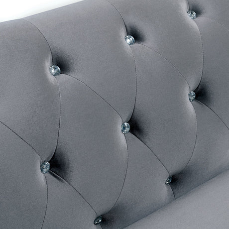 YULIETTE Gray 90" Wide Sofa