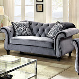 YULIETTE Gray 76" Wide Loveseat