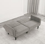 KADE Gray 81" Wide Adjustable Sofa Bed with USB