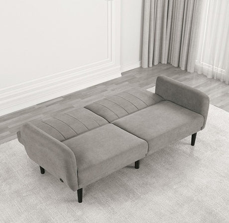 KADE Gray 81" Wide Adjustable Sofa Bed with USB