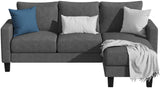 KALIMA Dark Gray 71" Wide Reversible Sofa Chaise