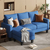 KALIMA Blue 71" Wide Reversible Sofa Chaise