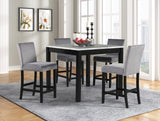 KALIPSO Gray & White 5 Piece Counter Height Set