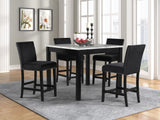 KALIPSO Black & White 5 Piece Counter Height Set
