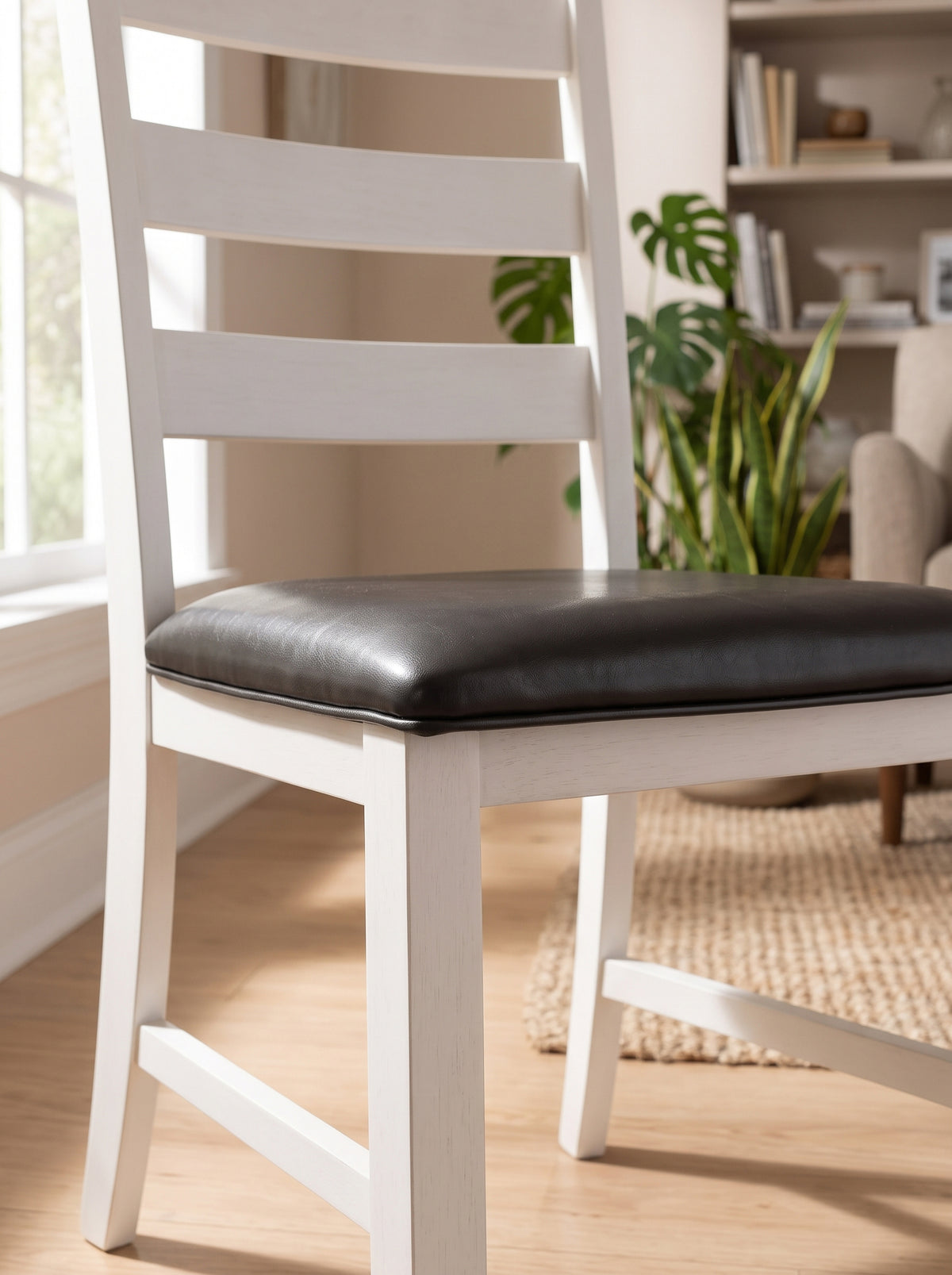 KALVEN White & Black 20" Wide Dining Chair