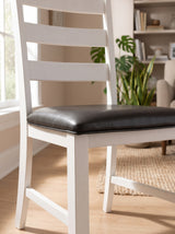 KALVEN White & Black 20" Wide Dining Chair