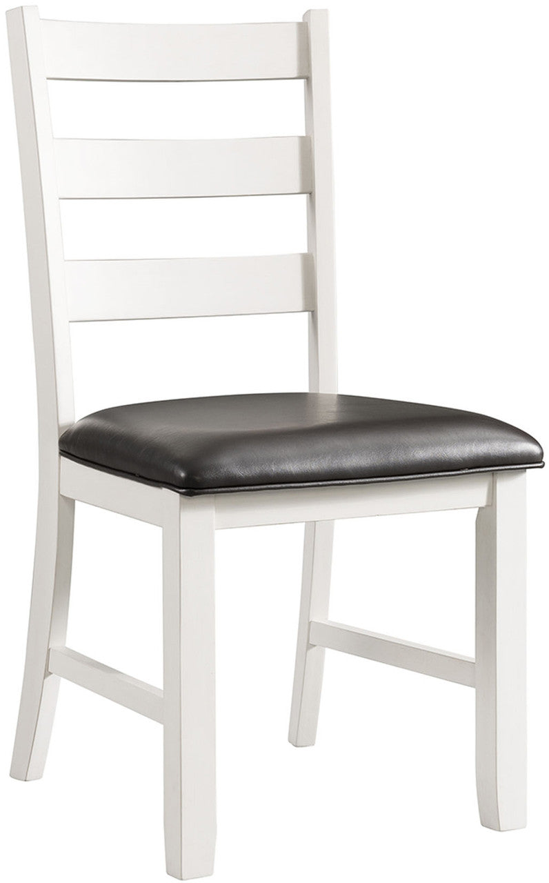 KALVEN White & Brown 3 Piece Drop-Leaf Dining Set