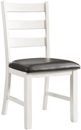 KALVEN White & Brown 3 Piece Drop-Leaf Dining Set