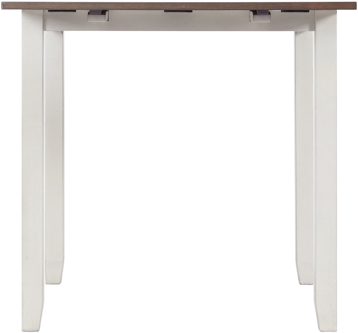 KALVEN White & Brown 3 Piece Drop-Leaf Dining Set