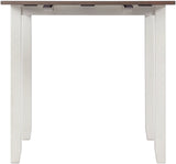 KALVEN White & Brown 3 Piece Drop-Leaf Dining Set