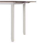 KALVEN White & Brown 3 Piece Drop-Leaf Dining Set