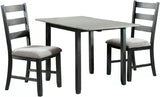 KALVEN Black & Gray 20" Wide Dining Chair