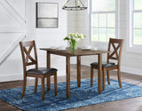 KALVEN Brown 3 Piece Drop-Leaf Dining Set