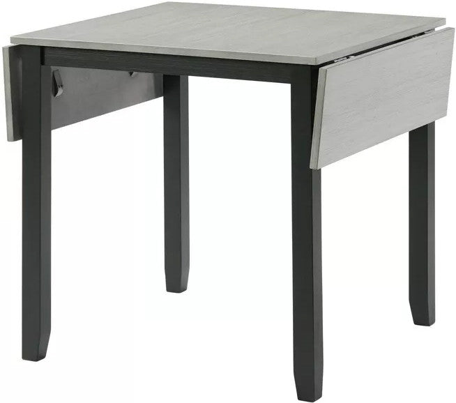 KALVEN Black & Gray 3 Piece Drop-Leaf Dining Set