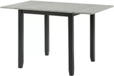 KALVEN Black & Gray 3 Piece Drop-Leaf Dining Set