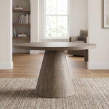 KARIM Natural Brown 52" x 52" Round Dining Table