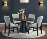 KARIM Black 52" Wide Round Dining Table