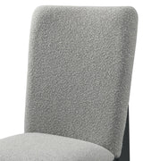 KARIM Black & Gray Boucle 5 Piece Dining Set
