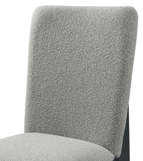 KARIM Black & Gray Boucle 20" Wide Dining Chair