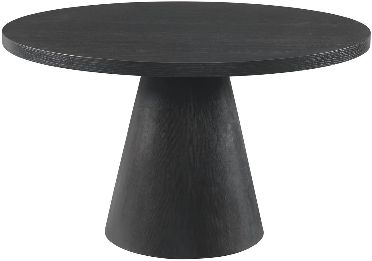 KARIM Black & Gray Boucle 5 Piece Dining Set