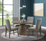 KARIM Natural Brown & Gray Boucle 5 Piece Dining Set