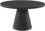 KARIM Black & Rounded Gray Boucle 5 Piece Dining Set