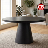 KARIM Black 52" x 52" Round Dining Table