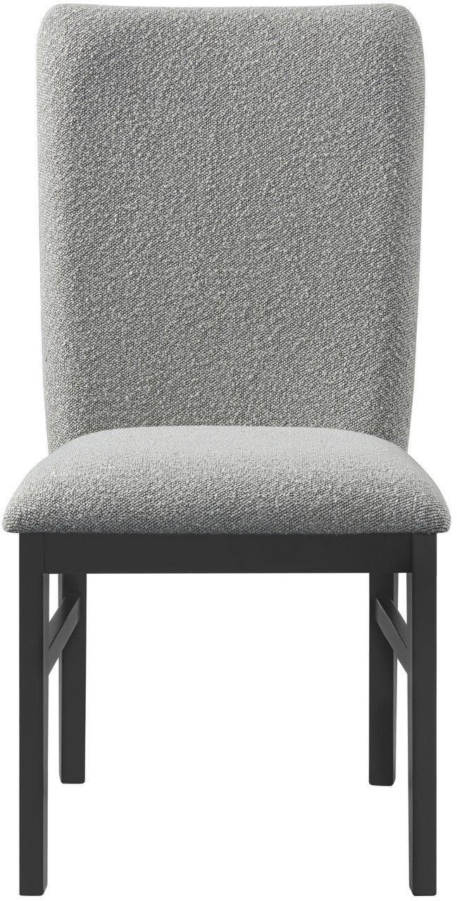 KARIM Black & Gray Boucle 5 Piece Dining Set