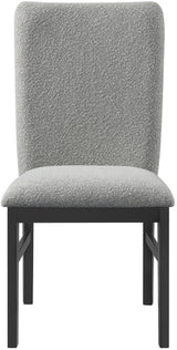 KARIM Black & Gray Boucle 5 Piece Dining Set